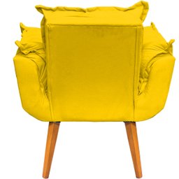 Poltrona Decorativa Reforçada para Sala Alice para Recepção Manicure Escritório Suede - 5