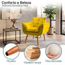 Ver imagem 4 de Poltrona Decorativa Reforçada para Sala Alice para Recepção Manicure Escritório Suede