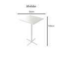 Ver imagem 2 de Conjunto Mesa Alta Bar Bistrô Quadrada Vidro 2 Bancos Pinus Industrial White Don Castro Decor Indust