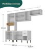 Cozinha Modulada Glória 4 Peças com Aéreo 1200 3 Portas e Torre 2 Fornos - 4