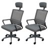 Kit 2 Cadeiras Escritório Presidente Tela Mesh Lyon - 1