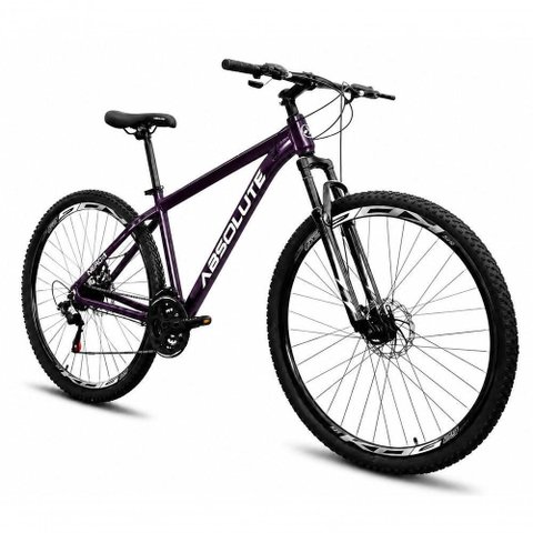 Bicicleta Nero 6 Mountain Bike Aro 29 Quadro Alumínio 21 Marchas Disco Hidráulico Absolute Roxo 17