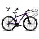 Ver imagem 2 de Bicicleta Nero 6 Mountain Bike Aro 29 Quadro Alumínio 21 Marchas Disco Hidráulico Absolute Roxo 17
