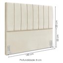 Ver imagem 4 de Cabeceira e Recamier Bau Casal 140 Cm Dalia Suede Bege Artte Bege