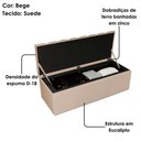 Ver imagem 5 de Cabeceira e Recamier Bau Casal 140 Cm Dalia Suede Bege Artte Bege
