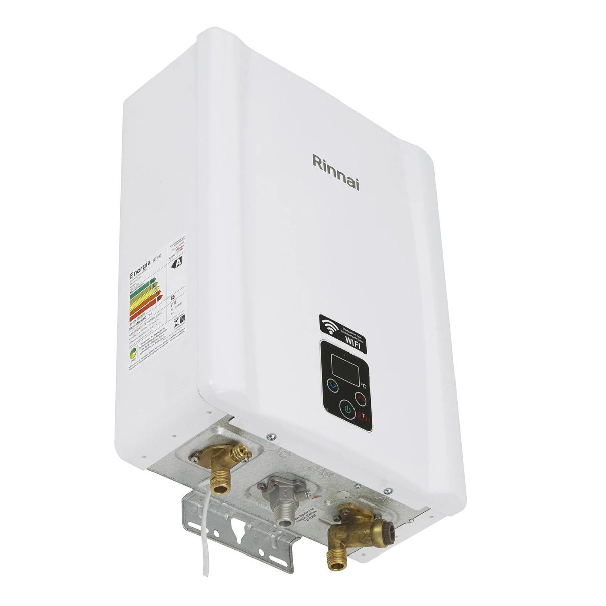 Aquecedor A Gás Rinnai 21 Litros + Kit Completo Branco GÁS:GN - 3