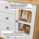 Ver imagem 7 de Cômoda Bebê 1 Porta com Janela e 4 Gavetas Mimo 100% MDF Espresso Móveis Amêndoa Branco