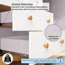 Ver mais imagens de Cômoda Bebê 1 Porta com Janela e 4 Gavetas Mimo 100% MDF Espresso Móveis Amêndoa Branco
