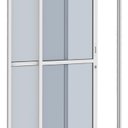 Ver imagem 2 de Porta de Alumínio de Correr 210x150cm 2 Folhas com Travessa e Vidro