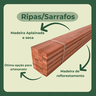 50 Ripas Sarrafos Eucalipto 1x2x70cm Aplainado Artesanato - 5