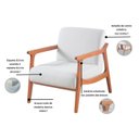 Ver imagem 4 de Poltrona para Sala de Estar Tecido Linho Olívia