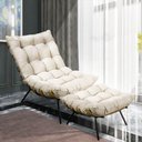Ver imagem 2 de Puff Costela Suede Bege Base Metal