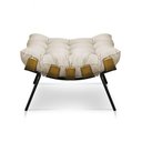 Ver imagem 3 de Puff Costela Suede Bege Base Metal