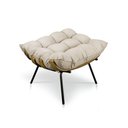 Ver imagem 4 de Puff Costela Suede Bege Base Metal