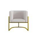 Ver imagem 2 de Kit Sofá 2 Lugares + 2 Poltronas Recepção Veludo Dourado Bege