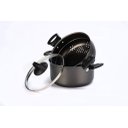 Ver imagem 1 de Cozivapor Antiaderente com Tampa de Vidro Grafite Mta 8215