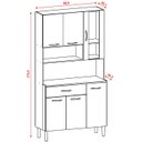 Ver imagem 4 de Kit Armario Cozinha 6 Portas 196GD Freijo Gris KTP