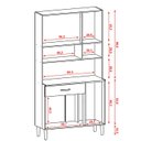 Ver imagem 5 de Kit Armario Cozinha 6 Portas 196GD Freijo Gris KTP