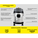 Ver imagem 1 de Karcher Nt2000 Aspirador Pó e Água Tanque 20l Função Soprador Alta Potência 3 em 1 para Limpezas Int