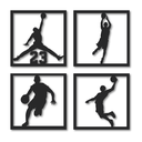 Ver imagem 2 de Quadros Esportes Decoração Futebol Skate Basquete Outros Mdf:basquete