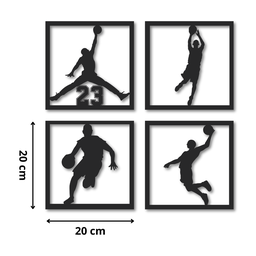 Quadros Esportes Decoração Futebol Skate Basquete Outros Mdf:basquete - 3