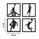 Ver imagem 3 de Quadros Esportes Decoração Futebol Skate Basquete Outros Mdf:basquete