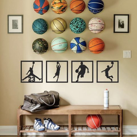 Quadros Esportes Decoração Futebol Skate Basquete Outros Mdf:basquete