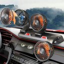 Ver imagem 6 de Ventilador Triplo Usb Automotivo Escritorio Mesa Escrivaninha Home Office Silencioso 2 Velocidades C