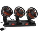 Ver imagem 1 de Ventilador Triplo Usb Automotivo Escritorio Mesa Escrivaninha Home Office Silencioso 2 Velocidades C