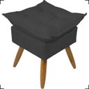 Ver imagem 4 de Kit 2 Poltronas Decorativas Para Recepção Manicure Sala De Estar + 2 Puff Reforçado Suede