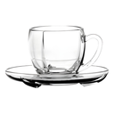 Ver imagem 1 de Jogo de 6 Xícaras em Vidro com Pires 160ml Xivi056 - Casambiente