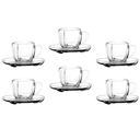 Ver imagem 2 de Jogo de 6 Xícaras em Vidro com Pires 160ml Xivi056 - Casambiente