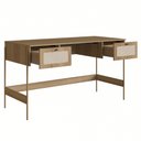 Ver imagem 5 de Mesa Escrivaninha Home Office Pé Metal Arlo A10 Hanover/dourado - Mpozenato