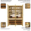 Ver imagem 6 de Cristaleira Bar 4 Portas Reflecta com Pés com LED com Espelho 100% MDF Prisma