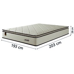 Cama Box Baú Casal King Colchão Molas Ensacadas com Pillow Malttês Suede Cáqui - 5