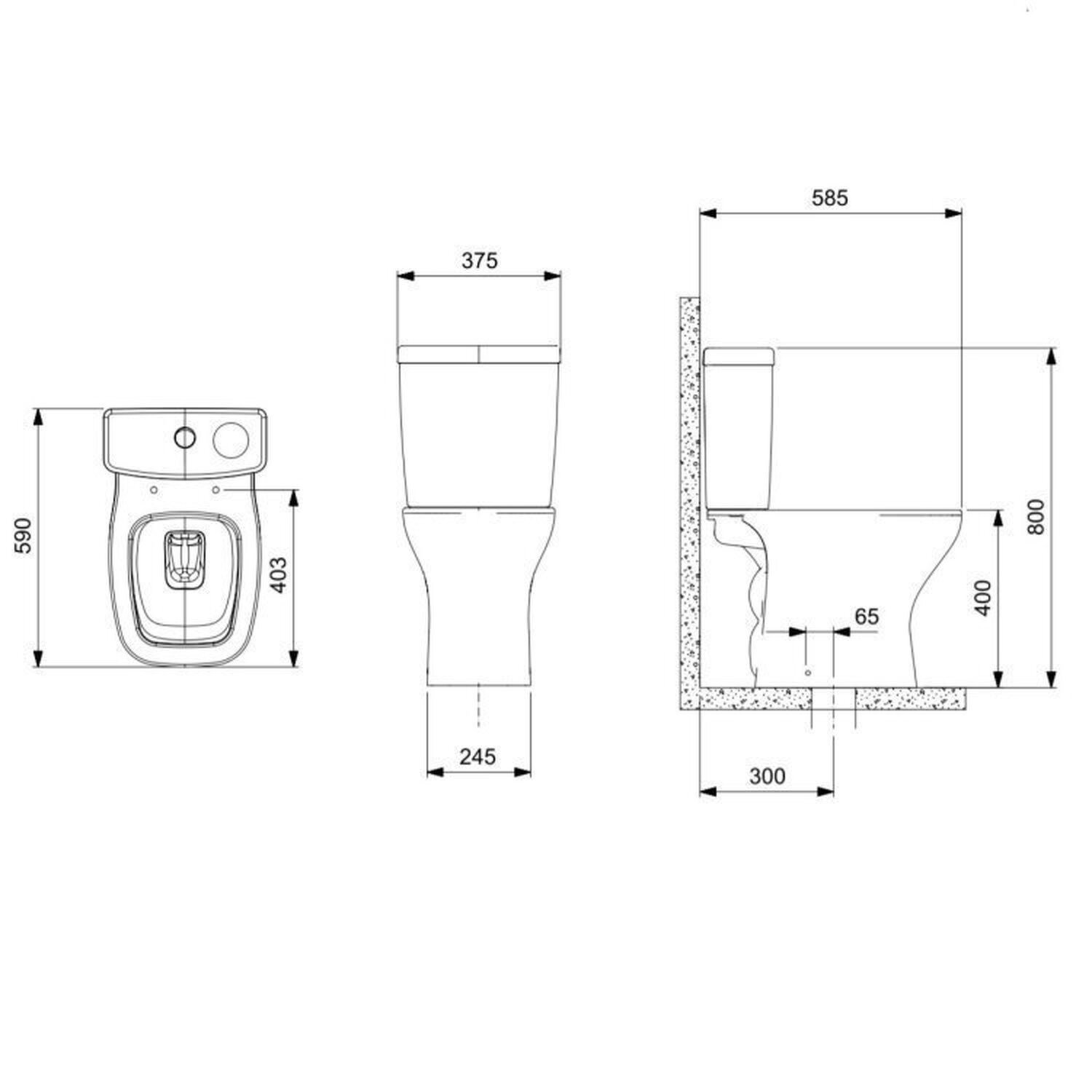 Kit 2 Vaso Sanitários Rimless com Caixa Acoplada Smart Clean® Harpic e Assento Soft Close Vip Celite - 8