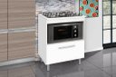 Ver imagem 6 de Balcao / Gabinete p/ cooktop 05 bocas e p/ Forno Bur. Branco PASSE BEM