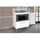 Ver imagem 6 de Balcao / Gabinete p/ cooktop 05 bocas e p/ Forno Bur. Branco PASSE BEM