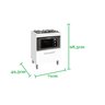 Balcao / Gabinete p/ cooktop 05 bocas e p/ Forno Bur. Branco PASSE BEM - 4