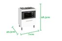 Ver imagem 4 de Balcao / Gabinete p/ cooktop 05 bocas e p/ Forno Bur. Branco PASSE BEM