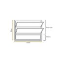 Ver imagem 2 de Vitro Basculante Preto 60x100 Linha Esmeralda Vidro Liso