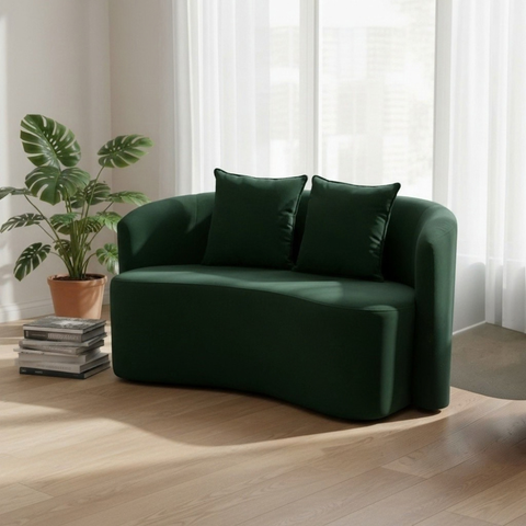 Sofá Decorativo Montreal 150cm Orgânico Suede Verde