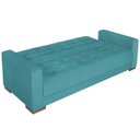 Ver imagem 6 de Sofá Cama 3 Lugares Jobim Suede - Doce Sonho Móveis SOFÁ CAMA SOFÁ 3 LUGARES Azul Turquesa