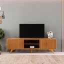 Ver mais imagens de Rack Siena 180 para TV 65" 180cm MDF Pés Reguláveis Amadeirado Mavaular