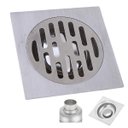 Ver imagem 1 de Ralo Aço Inox 10x10 Banheiro Lavabo Casa Jardim Quintal Anti Corrosao Resistente Seguro Higienico