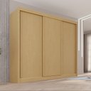 Ver imagem 1 de Guarda-Roupa Casal 3 Portas 4 Gavetas 100% MDF Ipanema Bege/Jequitibá