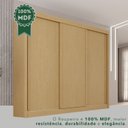 Ver imagem 7 de Guarda-Roupa Casal 3 Portas 4 Gavetas 100% MDF Ipanema Bege/Jequitibá