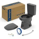 Ver imagem 2 de Kit 5 Vaso Sanitários com Caixa Acoplada e Assento Soft Close Thema Incepa Preto/Brilhante
