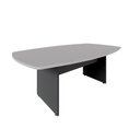 Ver imagem 2 de Mesa de Reunião Orgânica 2m Pés Painel Escritório F5 Office Cor:Cinza Sagrado com Preto
