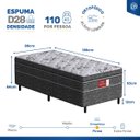 Ver imagem 5 de Cama Box Conjugada Probel Espuma D28 Ortopédico Unique Active Solteiro 88cm